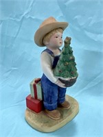 Vintage Denim Days Homco Christmas Tree 1523