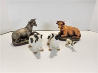 Lot of Cow Figurines