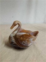 Vintage glass Swan Decor has marking see photo