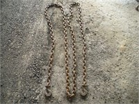 16ft Tow Chain W/2 Hooks   Link - 1 1/4 x 1 3/4