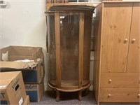 Vintage Bow Front China Cabinet, See Details