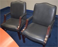 LEATHER UPHOLSTERED GUEST CHAIRS
