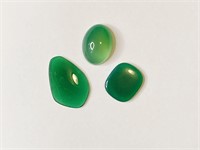 Green Translucent Cabochons (#3 Total)