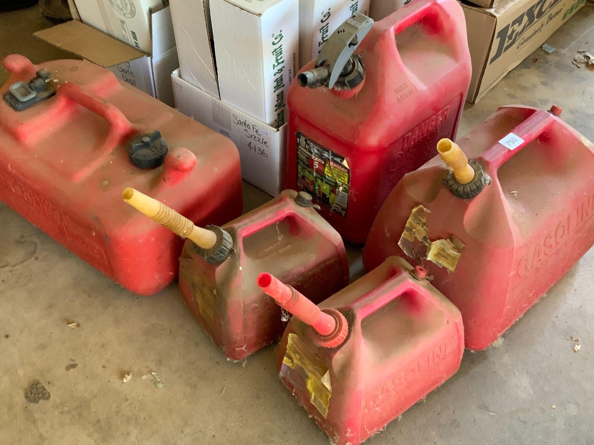 5 Gas Cans