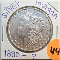 44 - 1880 "P" SILVER MORGAN DOLLAR