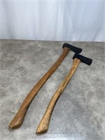Hickory handle rough neck axe and other axe