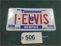 Metal Tennessee Elvis License Plate