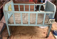 Antique Metal Doll Bed