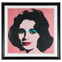 Andy Warhol- "Liz" in Pink Offset Lithograph, 1965