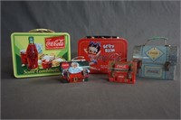 Pressed Tin Lunch Boxes Coca-Cola Advertising