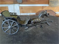 CAST IRON HORSE AND BUGGY