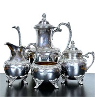 Silverplate Tea Service Set