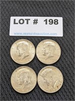 4-1964 Kennedy 90% Silver Half Dollars