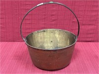 Brass Bucket with Hammered Bell, 12.5 in