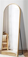 FULL BODY GOLD MIRROR WITH STAND, 63.5 X 20.5 IN