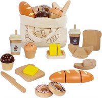 PairPear Wooden Bakery Toy Food Playset Kids Prete