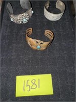 (3) Copper Cuff Bracelets