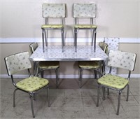 1960's Formica Top Kitchen Table & 6 Chairs