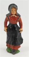 Vintage Cast Iron Amish Women Figurine
