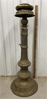 Ornate brass incense tower w/ open work column