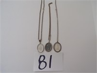 3 Vint/Now Etched Necklaces