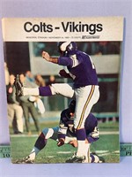 Baltimore Colts vs Vikings Nov 24 1968 program