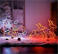 Santa Sleigh and Reindeer led outdoor Lights