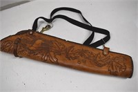 Hand Tooled Leather Quiver w/Strap