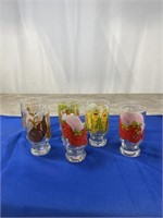Set of 6 vintage Hildi vegetable glasses