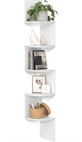 NEW,  Corner Shelf, 5-Tier Floating Wall Shelf