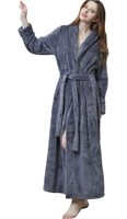New, XL, Women Long Fleece Robe Soft Fluffy Plush