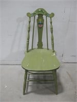 14"x 15.5"x 35" Vtg Painted Chair Observed Wear