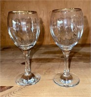 2 Pretty Wine Glasses