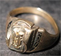 10Kt Gold 1967 MHS Nowak Class Ring