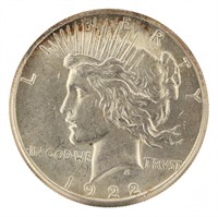 1922 San Francisco BU Peace Silver Dollar