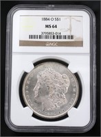 1884 New Orleans MS64 Morgan Silver Dollar