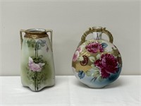 2 Nippon Hand Painted Vases