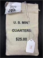 U.S. Mint sewn bag $25 2005-P Oregon quarters