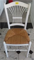 COUNTRY SIDE CHAIR W/WOVEN SEAT