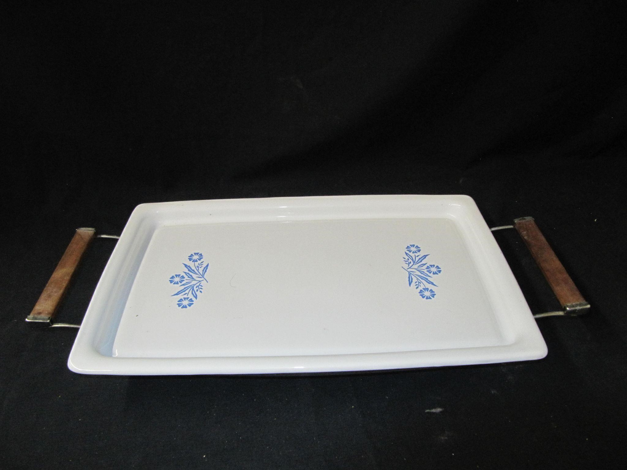 VINTAGE CORELLE OVEN PROOF TRAY WITH STAND