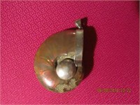 Amonitte Snail Shaped Pendant w/Silver? Hook