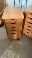 Rolling 6 drawer cabinets, 15”x12”x24”