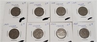 8- CDN Nickels 1922-35