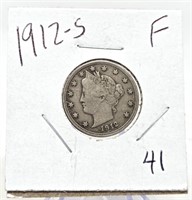 1912-S Nickel F