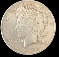 1924-P Peace Dollar Coin