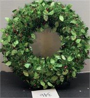 Glittery holly wreath