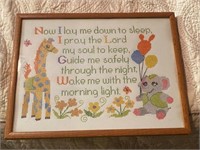 Framed Nursery Prayer