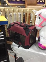 Soft sided pet carrier