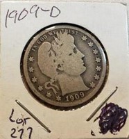 1909D Barber Quarter