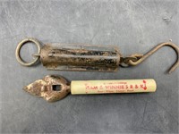 Vintage scale & bottle opener